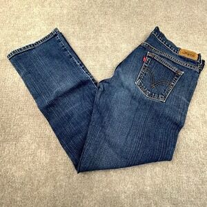Levi's 505 Jeans Womens 10S Blue Denim Cotton Stretch Casual Travel Straight Leg